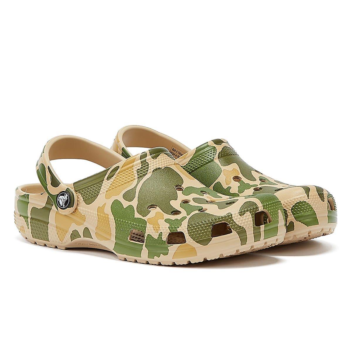 Crocs Classic Camo Mens Chai/Tan Clogs