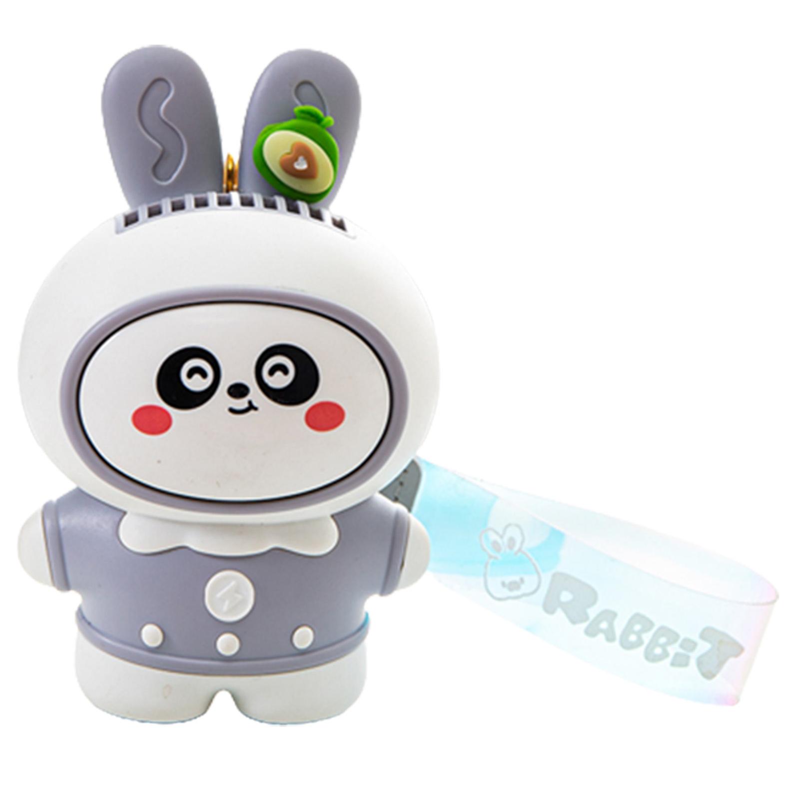 Cartoon Rabbit Cute Bladeless Fan Rechargeable Handheld Portable Fan For Office School Class Meeting