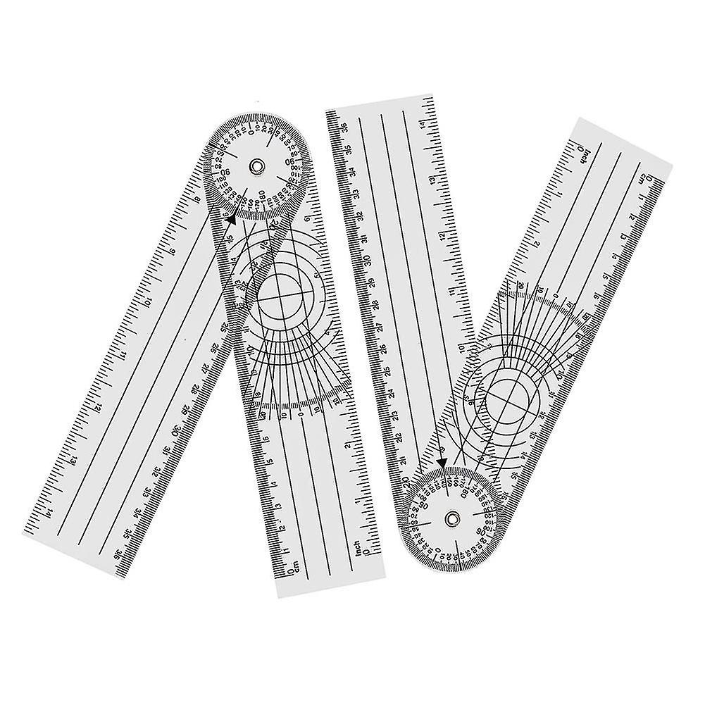 4 Pieces Goniometer Physiotherapy 360 Degree Rotation