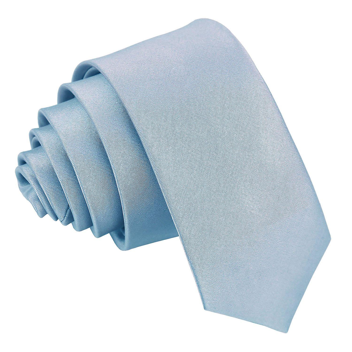 støvete blå vanlig sateng mager slips