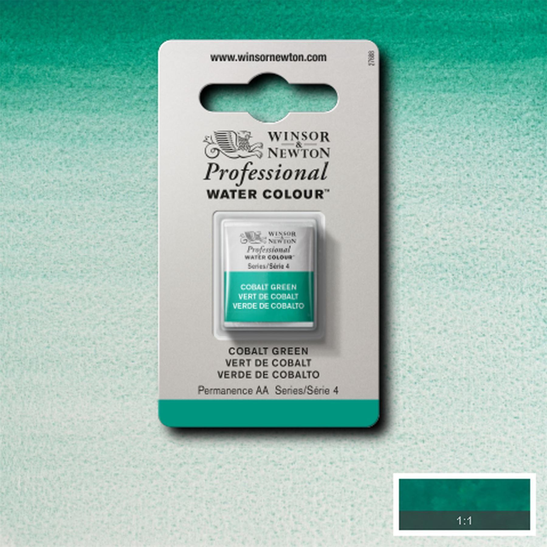 Winsor & Newton Professional Water Colour Half Pan - Cobalt Green