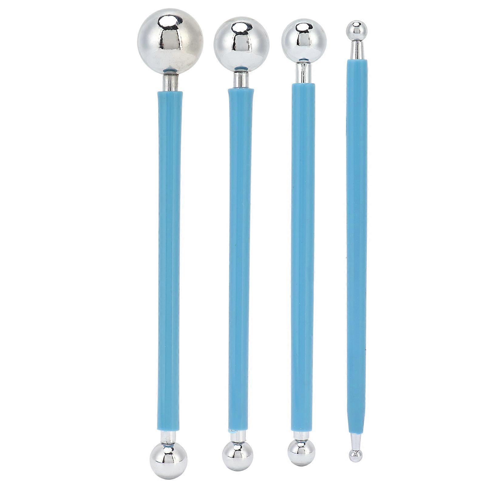 4 Pcs Metal Ball Cake Sculpting Tools Fondant Modeling Tools DIY Baking Craft