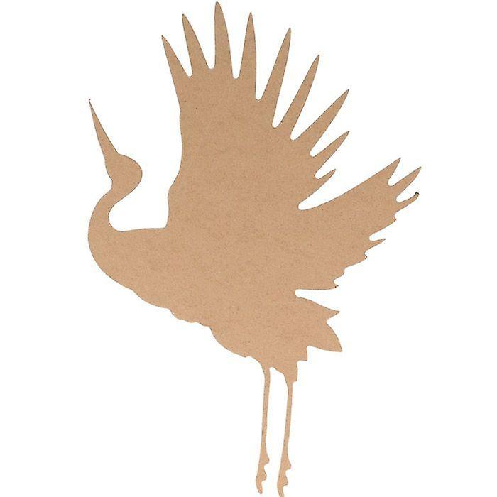 Wooden Silhouette MDF 25 cm - Crane
