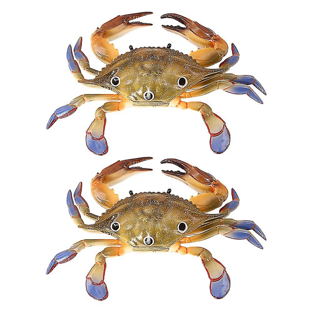 2pcs Artificial Crabs Toys Fake Crabs Models Lovely Imitation Crabs Playthings