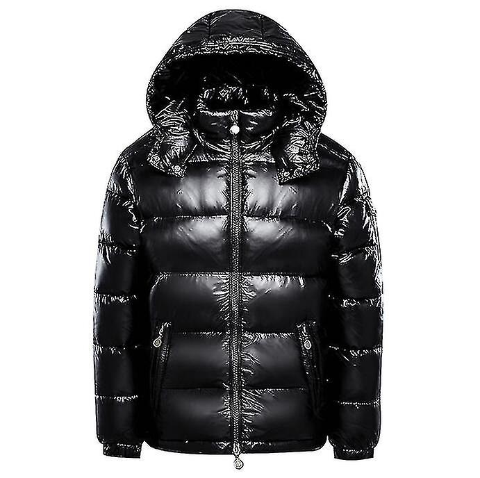 Mens Hooded Shiny Down Jacket Winter Coats
