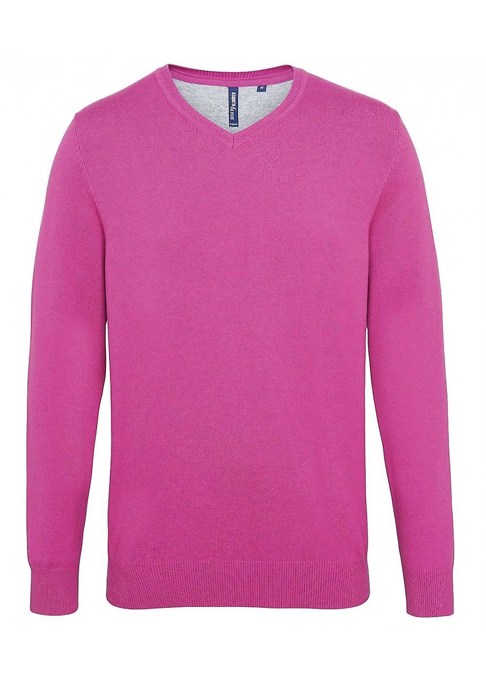 Women's Asquith & Fox Men's Cotton Blend V-Neck Sweater AQ042