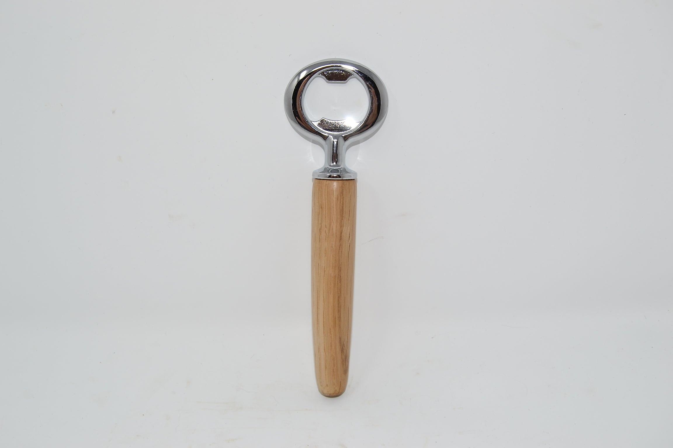 Holz Flaschenöffner Eiche Handarbeit Edelstahl
