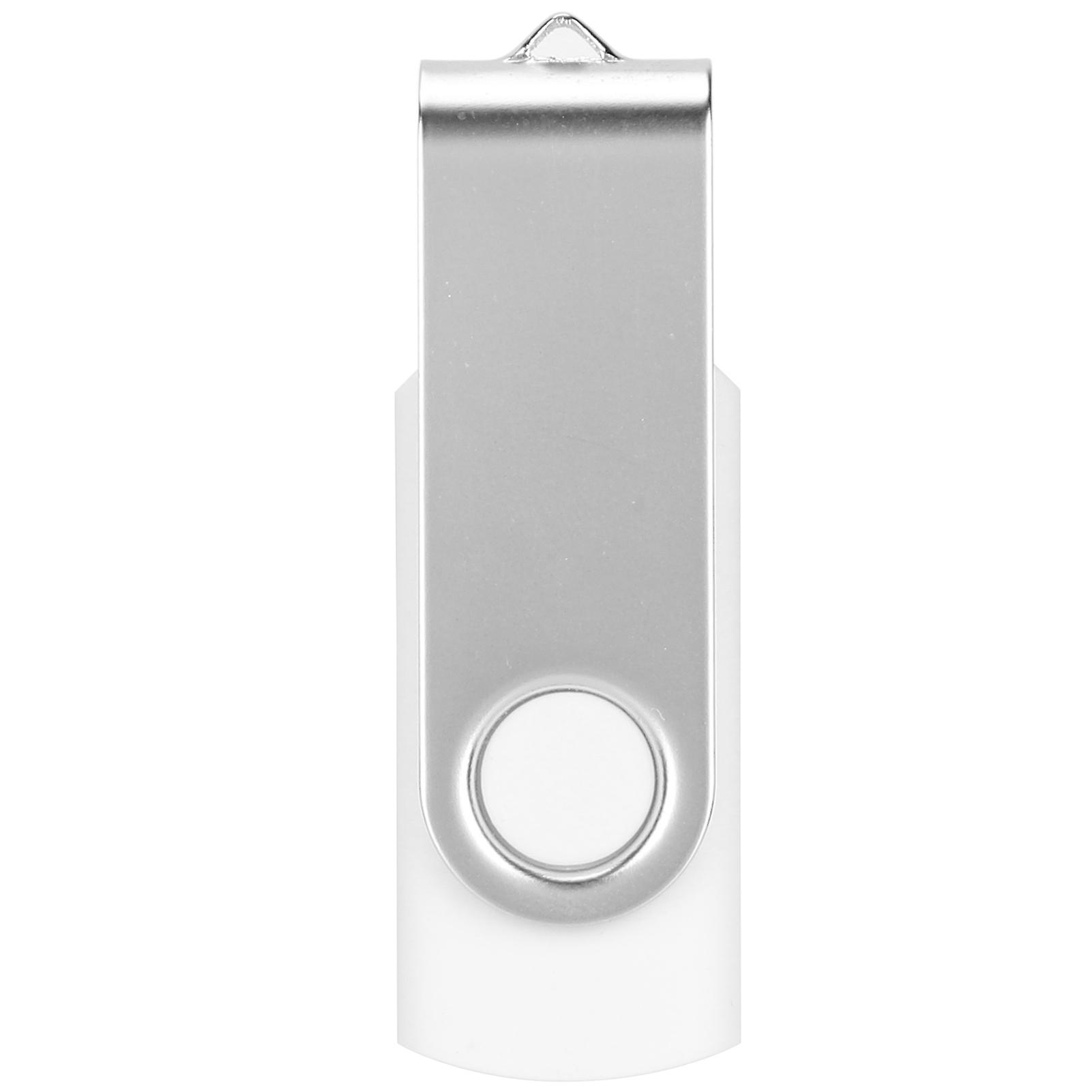 32GB Candy White USB Flash Drive - Rotatable, Portable Storage for PC & Tablet