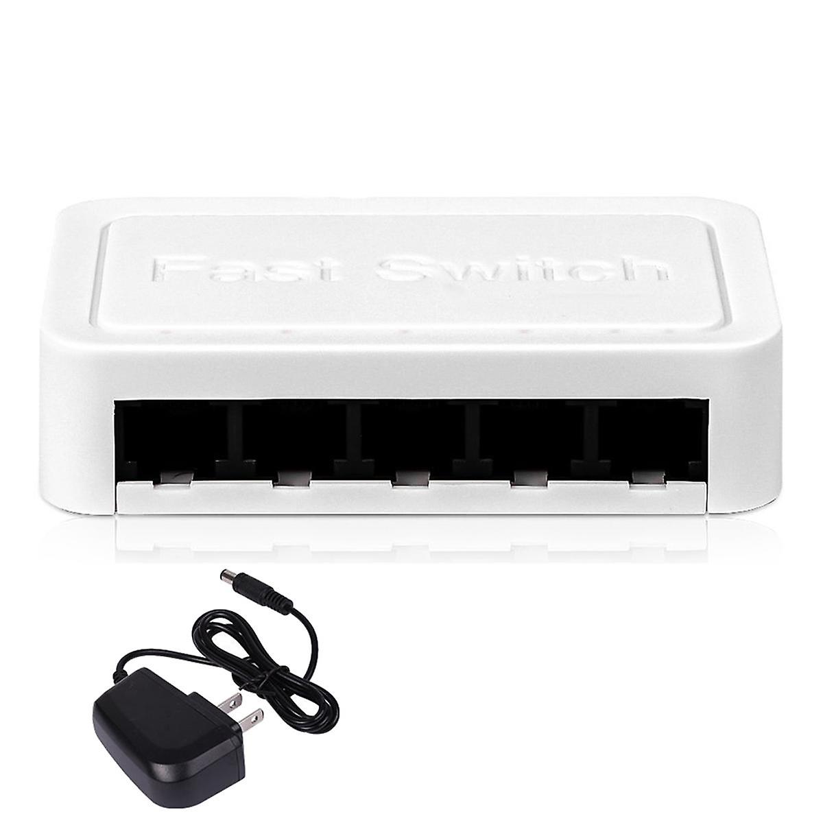 1000Mbps Mini Gigabit Network Switch 5-Port Ethernet Switch Internet Splitter Plug and Play RJ45 Hu