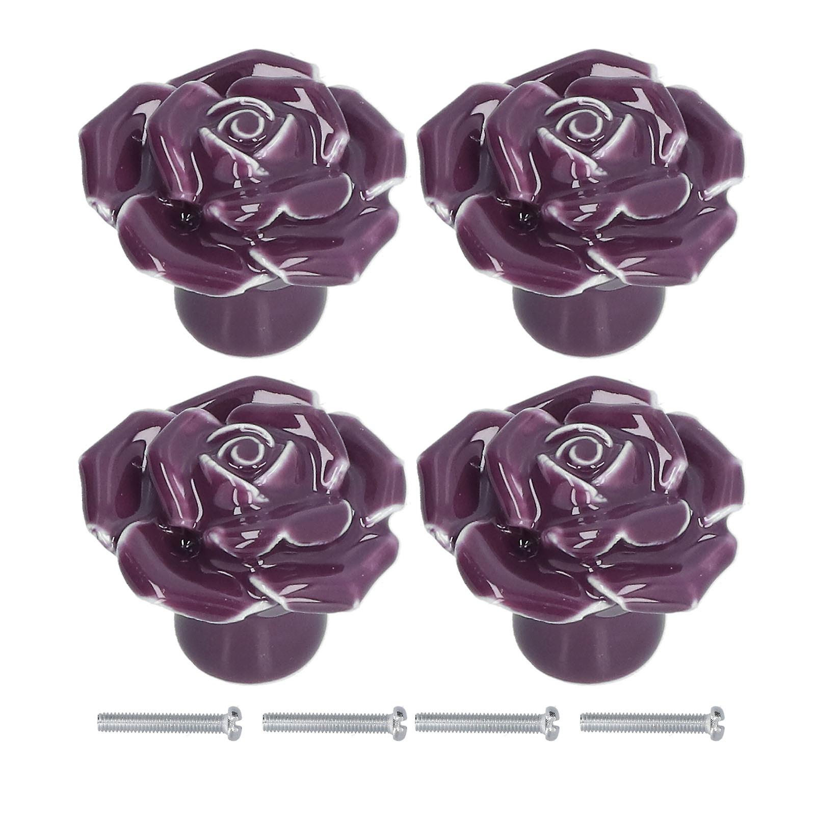 Rose Shaped Handle, Modern Ceramic Cabinet Knob