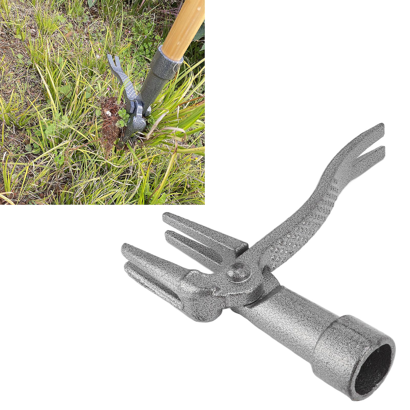 Stand Up Weeder Head Tool Iron 28mm & 19mm Root Puller 625g