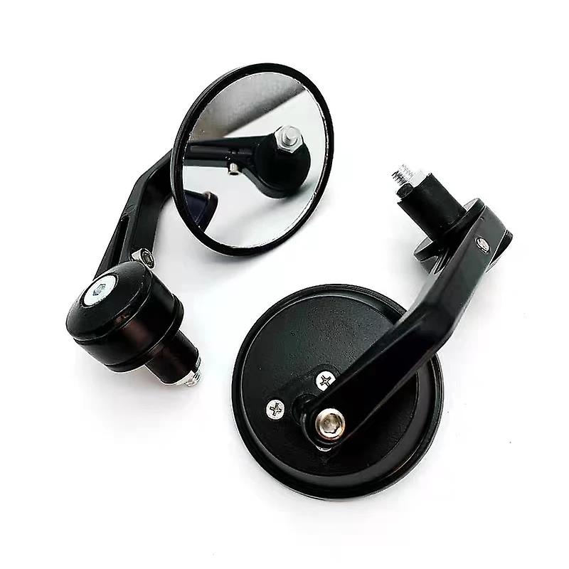Anti-Glare 7/8'' Handlebar End Mirror for Motorcycle Scooter ATV Aluminum Angle Adjustable Handle Rearview Mirror Side Mirror