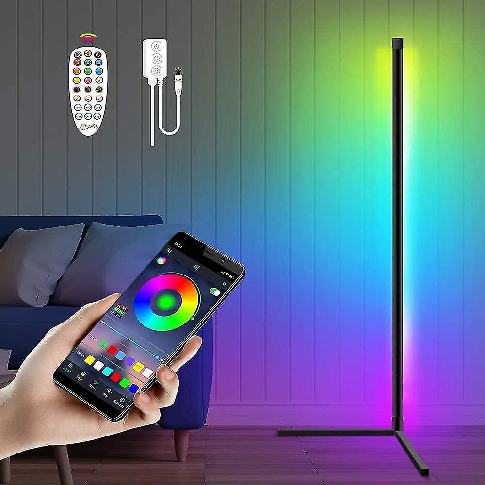 Rgbw Led Color-changing Corner Floor Light, Dimmable Led Light, With Remote Control And App Control