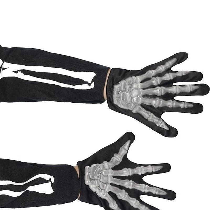 Skeleton Gloves Child Kids Black 22276