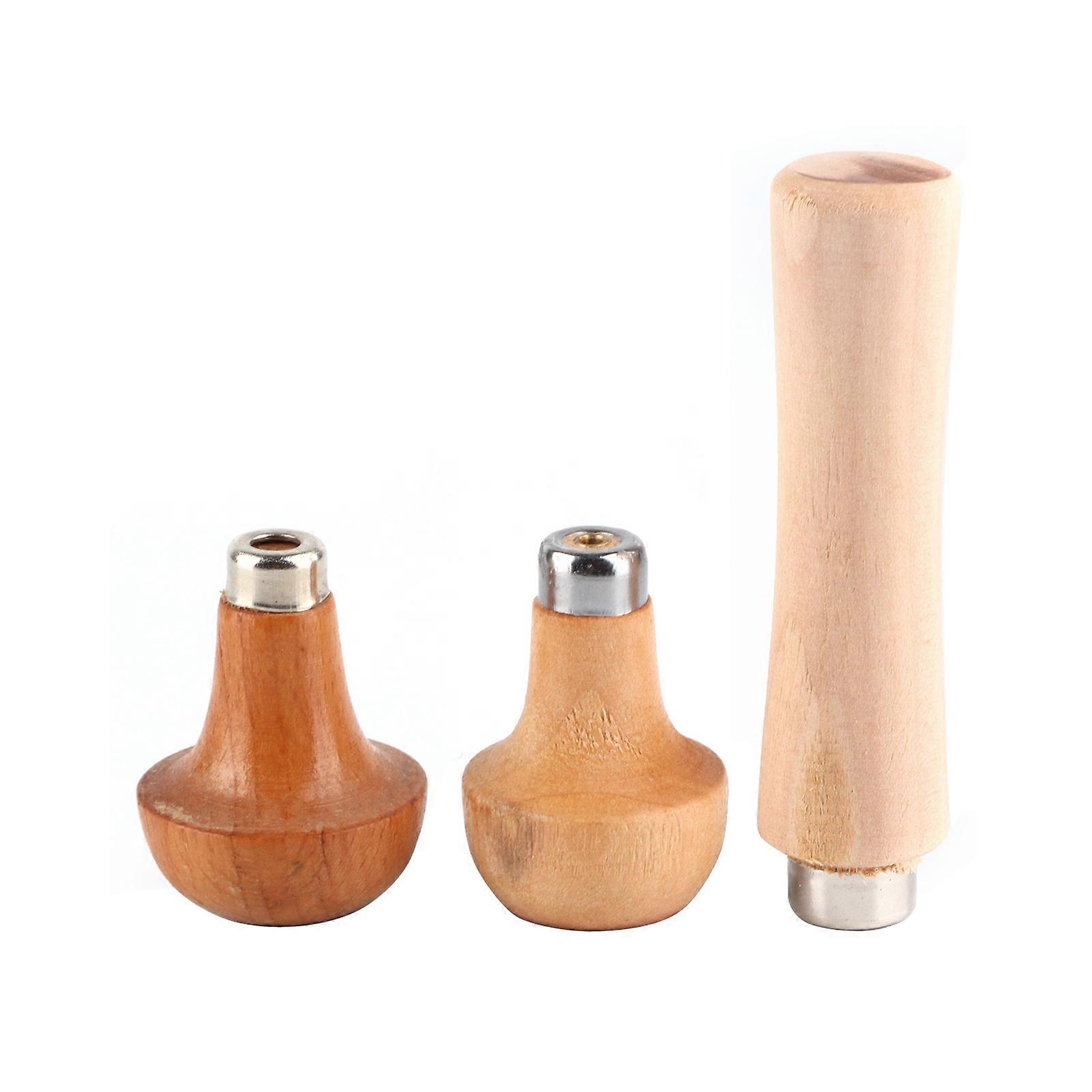 3pcs Wooden Handle for File Cutting Tool Craft DIY Hand Tools Knife