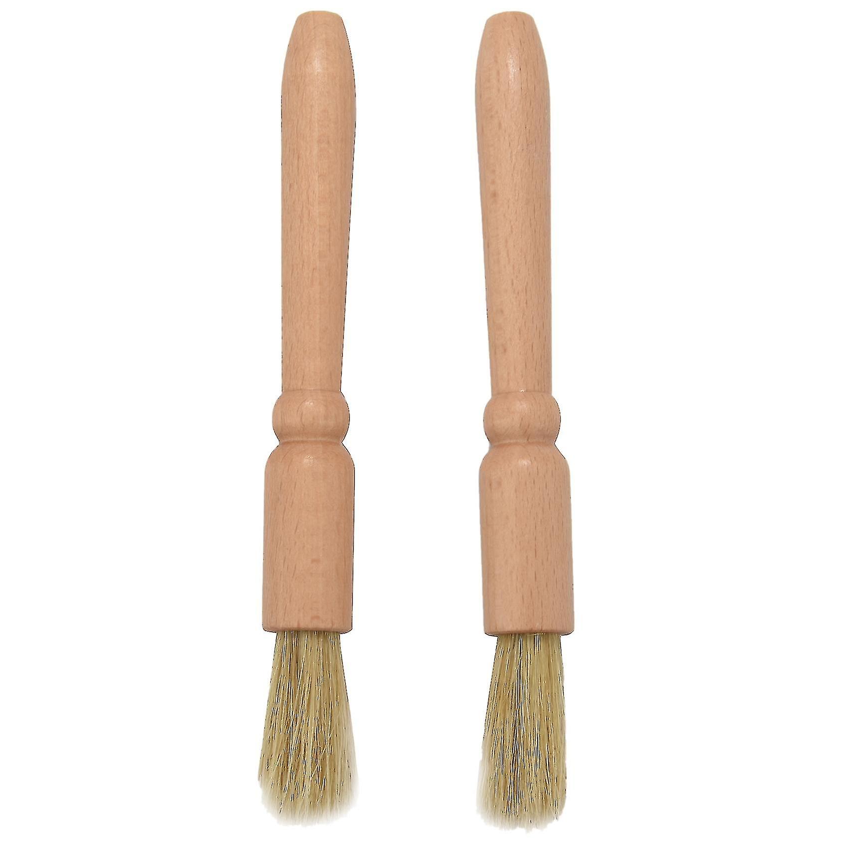 2 Pcs Coffee Grinder Cleaning Brush Wood Dusting Brush