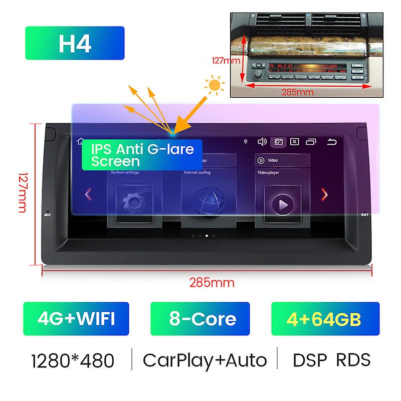 Android car intelligent system For bmw e39 android For BMW X5 E53 M5 E38 1996-2007 Car radio Stereo Multimedia Player Carplay