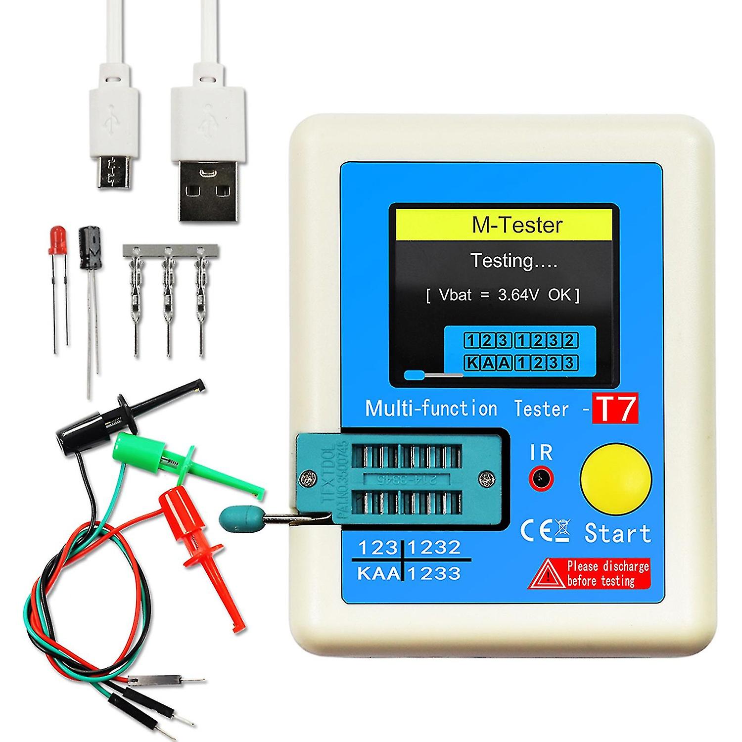 Transistor Meter LCR-T7 Multi-Function Capacitance Resistance Tester Full Color Display Transistor M