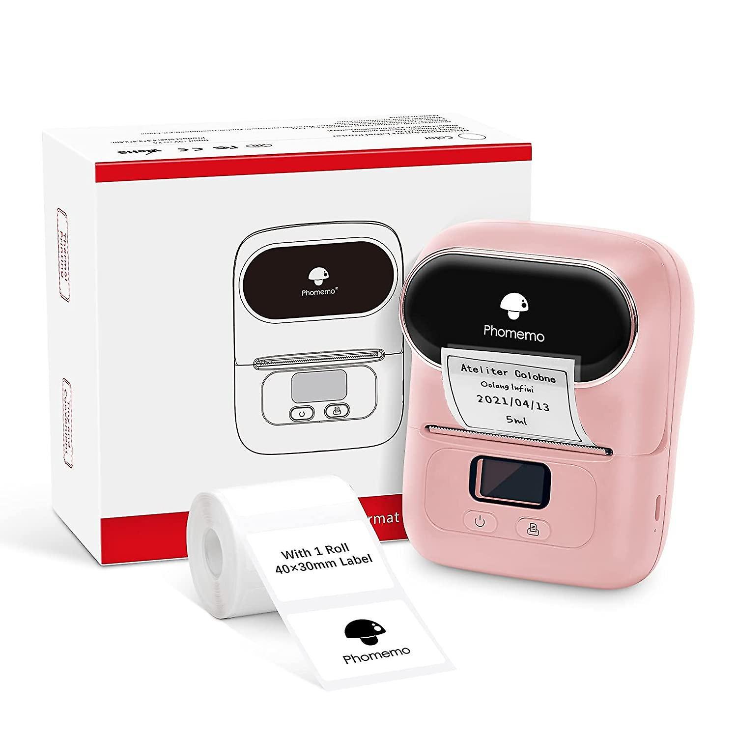 M110 Label Maker Portable Bluetooth Thermal Label Maker Printer(pink)