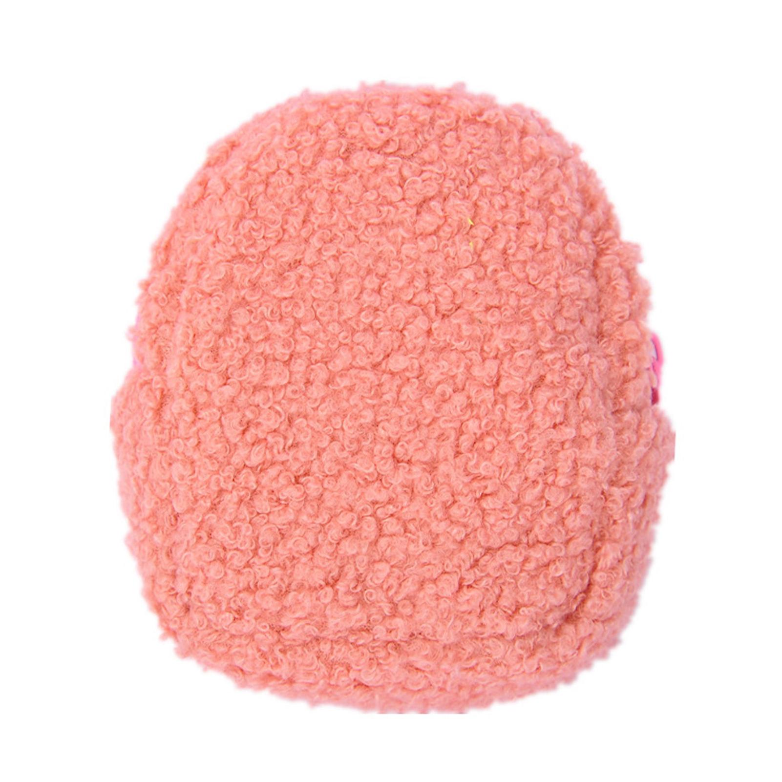 Plush Coin Purse Cute Portable Kids Change Purse for Cosmetics Lipstick Data Line Storage Pink