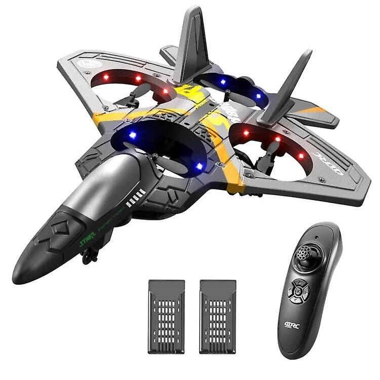 V17 Jet Fighter Stunt Plane التحكم عن بعد طائرة تدور لعبة هدية للأطفال (اللون الفضي)