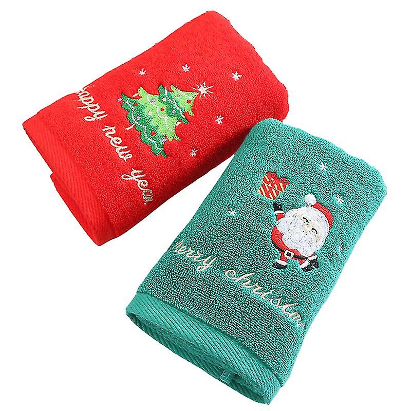 2pcs Christmas Towels
