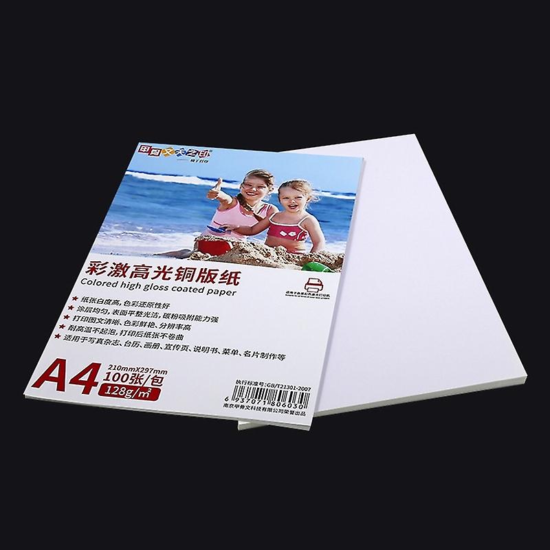 A4 100 Sheets Colored High Gloss Coated Paper 105gsm