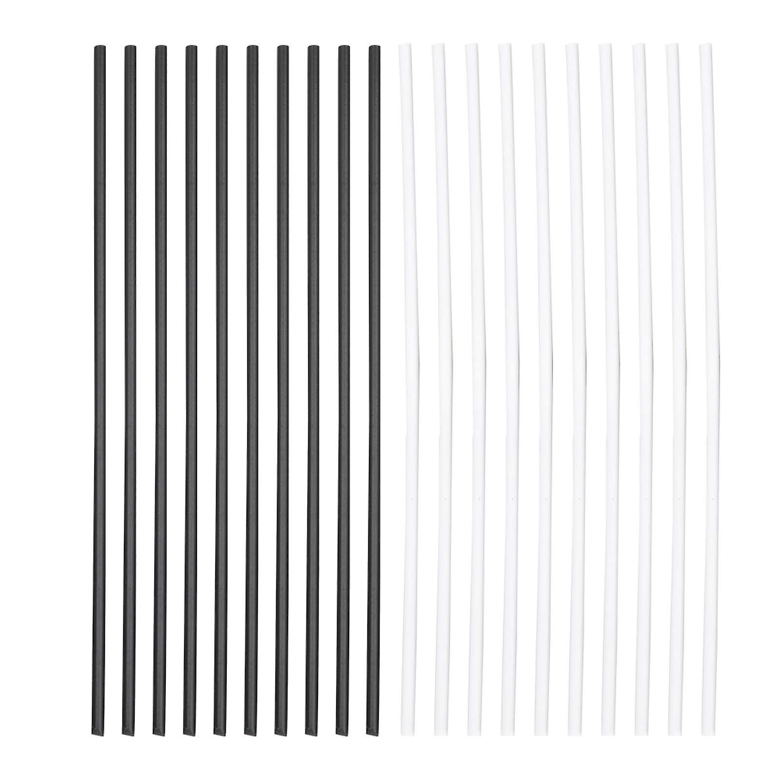 20 Pcs ABS Guitar Side Position Markers 100mm Length White & Black