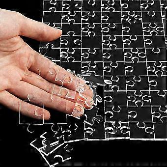 Clear Jigsaw Puzzle For Boys Girls Fun Clear Blank Acrylic Puzzles Toys Transparent Easy Puzzle Game For Brain Training