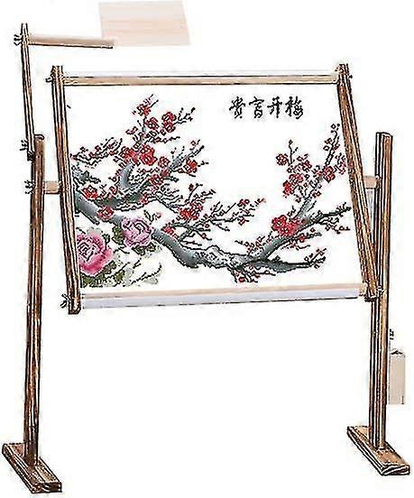 Wood Adjustable Solid Wooden Stand Desktop Cross Stitch Embroidery Frame