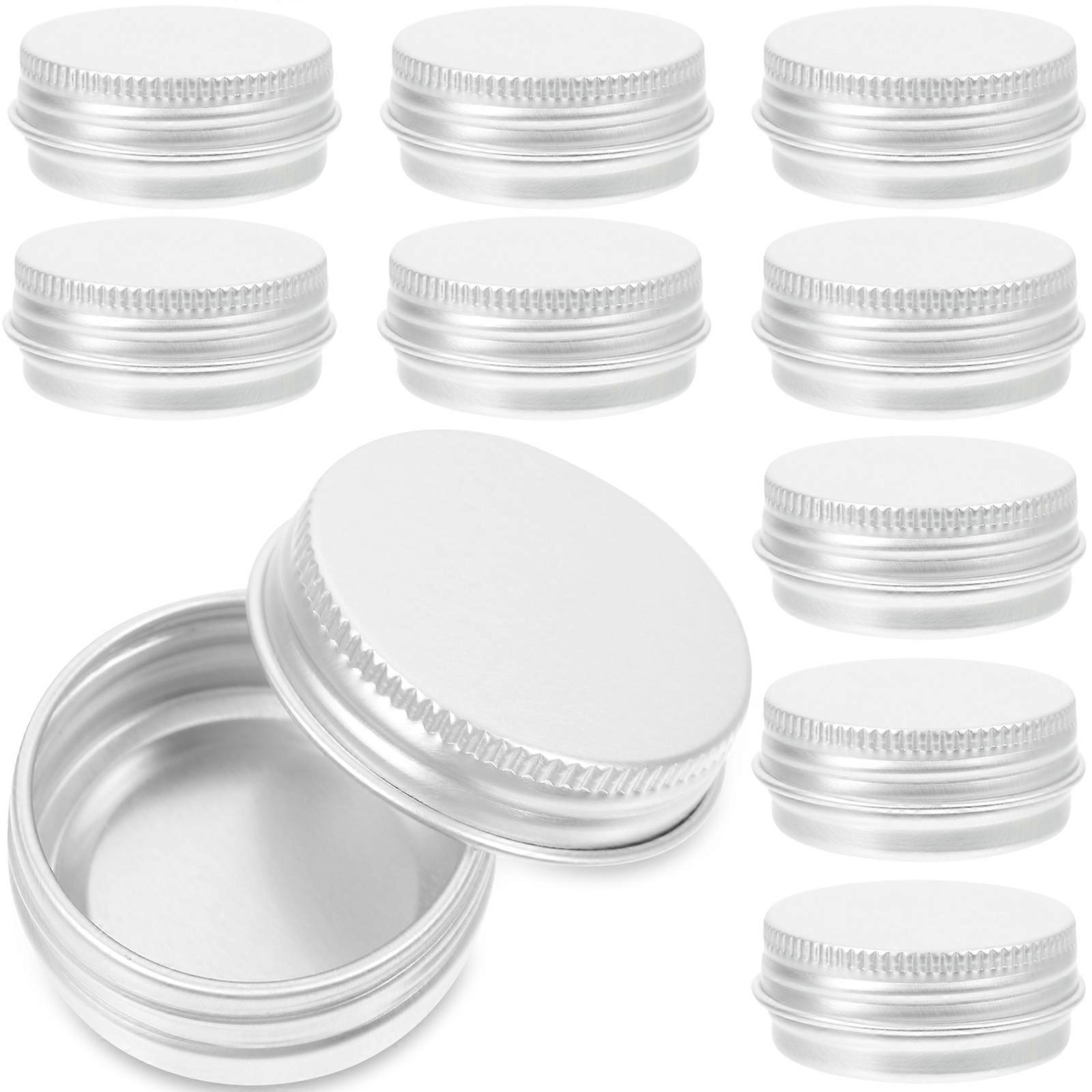 24pcs Aluminum Tin Cans Metal Round Tins Containers Screw Lid Small Empty Jars