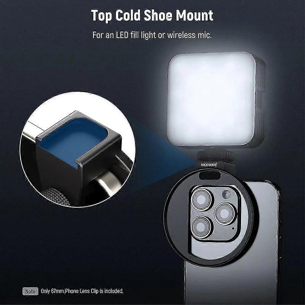 Upgraded 67mm Phone Filter Mount Threaded Lens Filter Clip with Cold Shoe Mount