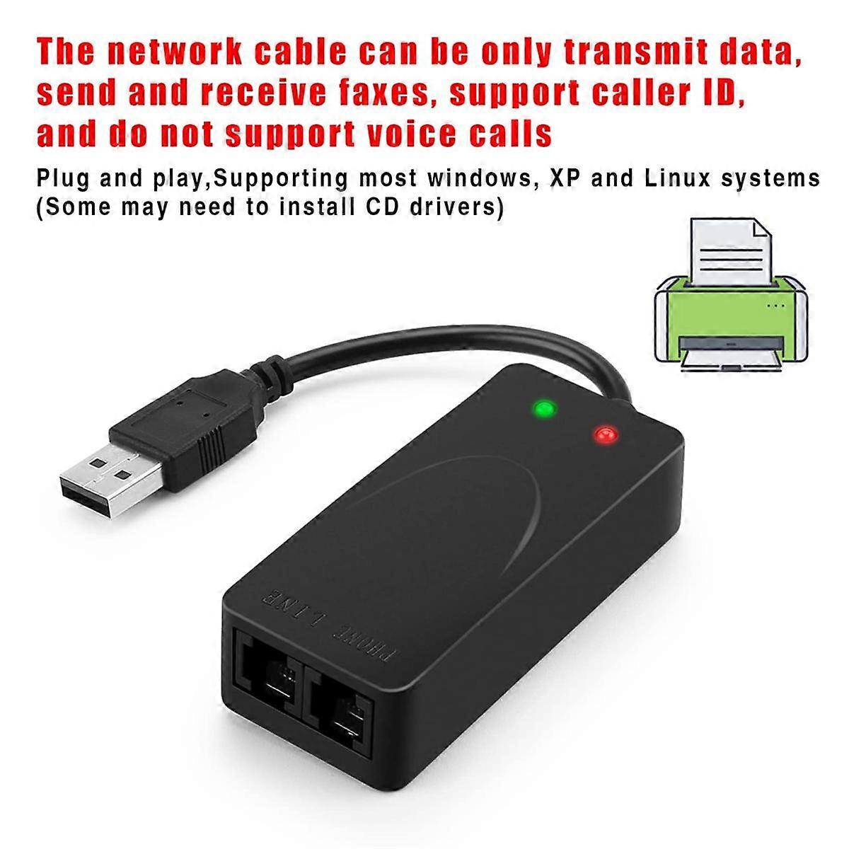 USB Fax Modem Dual Port USB2.0 56K V.92 V.90 External Modem Driver for ...