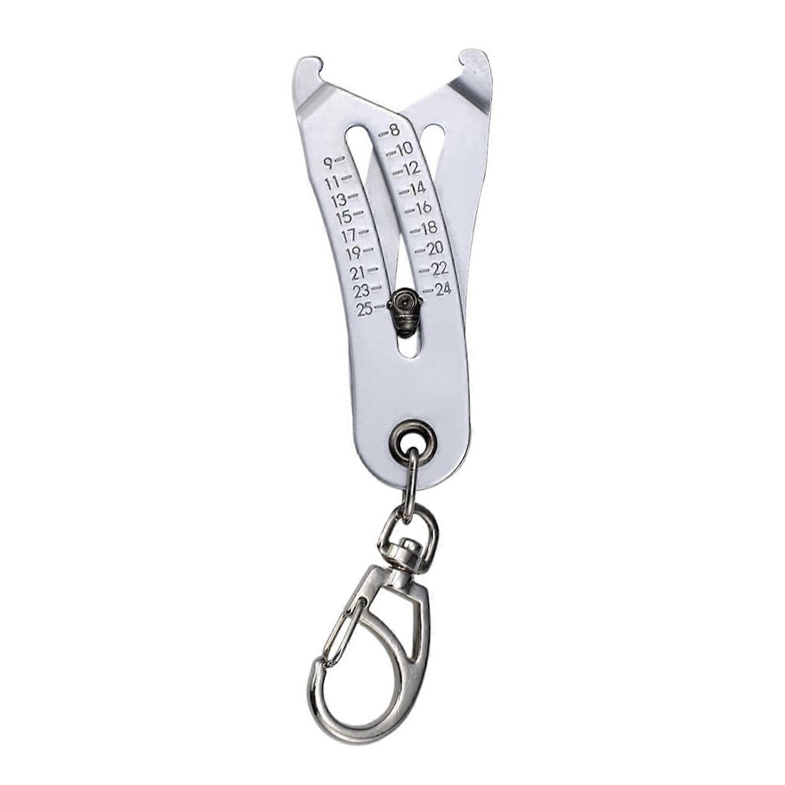 Portable Precise Thread Size Checker Keychain Large Opening Sliding Adjustment Thread Size Checker Quick Accurate Measurement Thread Size Verification