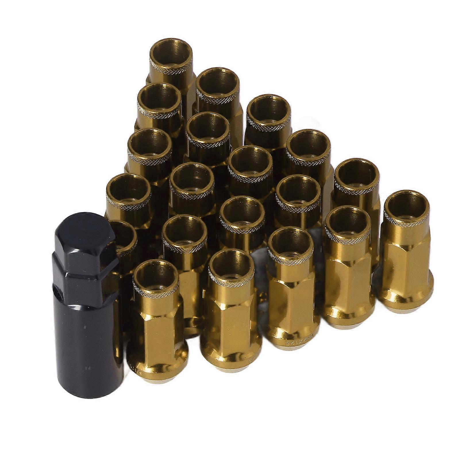 20pcs M12x1.25 καθολική αντικατάσταση εξαρτημάτων αυτοκινήτων παξιμαδιών Lug ροδών μετάλλων για το χρυσό YEMAA της Mitsubishi