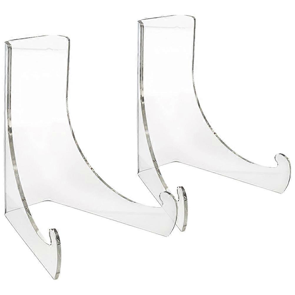 2pcs Acrylic Display Stand Versatile Showcase Rack for Books Magazines Trays Desktop Bracket Show Rack