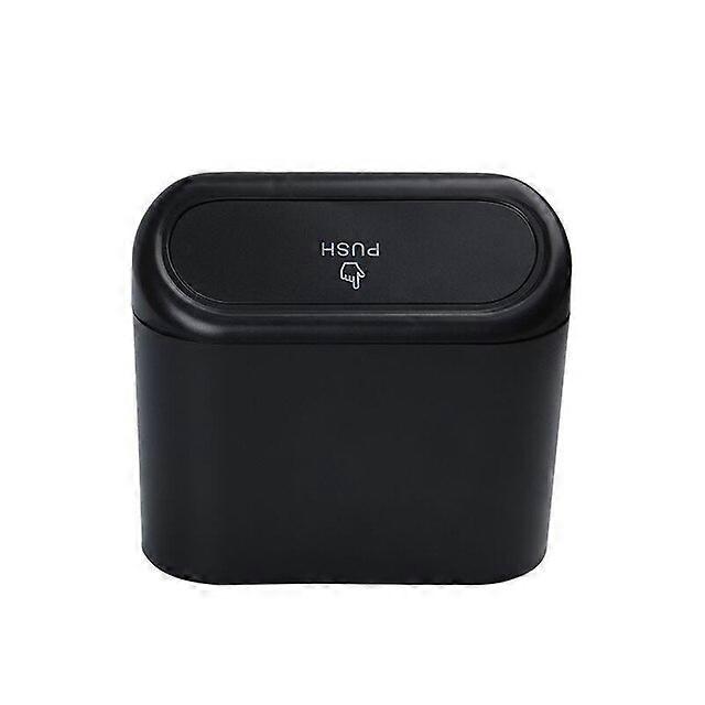 Car Trash Bin Hanging Vehicle Garbage Dust Case Storage Box Black Square Pressing Type Trash Can Auto Interior Accessories| |