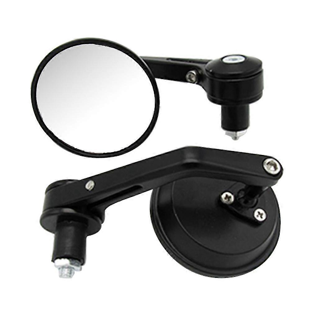Motorcycle Round Bar End Mirrors Motorcycle Rear View Side Mirror 7/8" Handle-Good