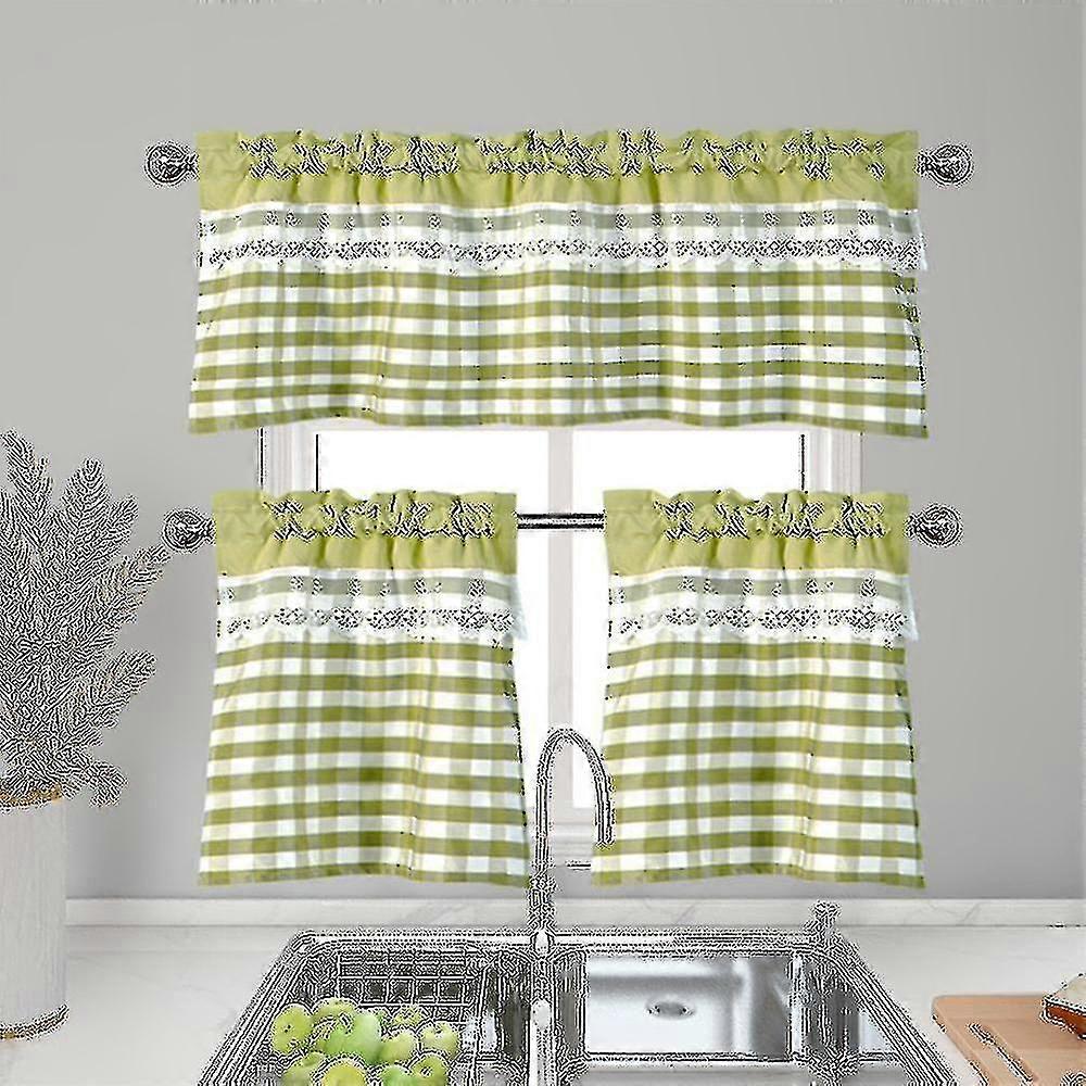 Kitchen Curtains Decor Window Curtain Luxury Cafe Valance Topper Drapes