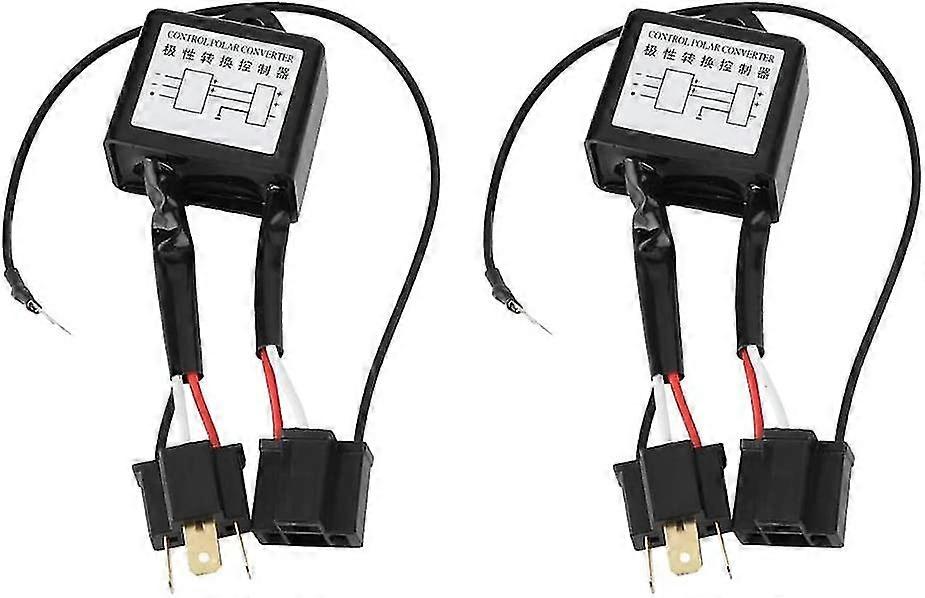 Reverse Polarity Negative Switch Harness - Reverse 2pcs Led Converter Adapter For H4