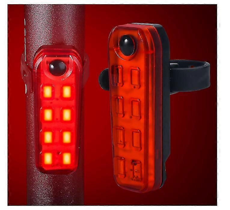 8 LED Bike Light Bicycle Taillight BrakeTail Light Rear Light,USB Charging Waterproof 5 Light Modes Can be Used as Emergency Warning Lights and Rescue