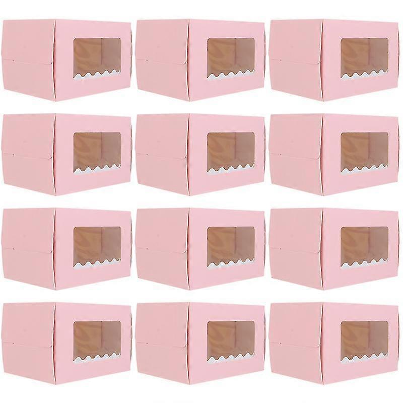 12pcs Cake Packaging Boxes Food Packing Boxes Portable Cake Container