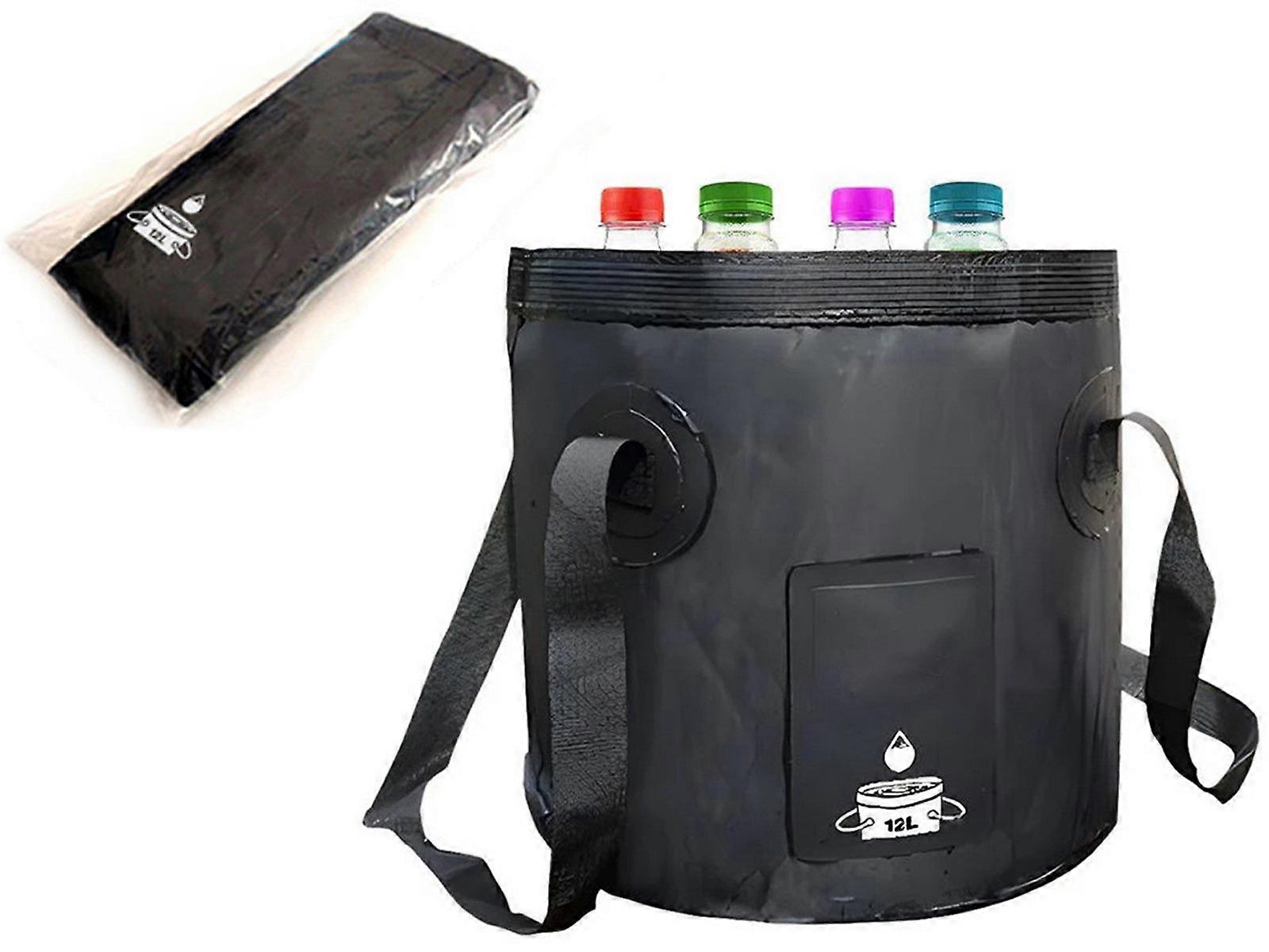 3 Gallon Collapsible Camping Bucket Water Container with Handle