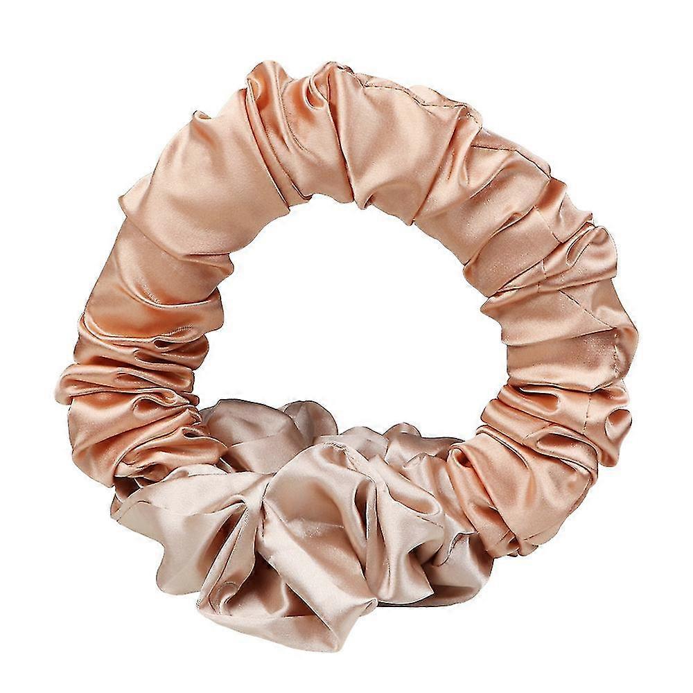Heatless Curl Scrunchie Schlafhaar Krawatte Satin Elastisches Brötchen Zubehör Haarlocken