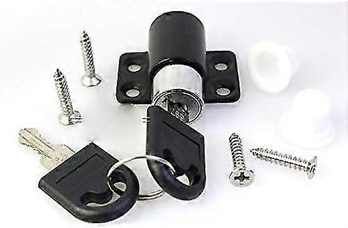 Sliding Window Protection Lock - Black - With Screws (1 Piece)
