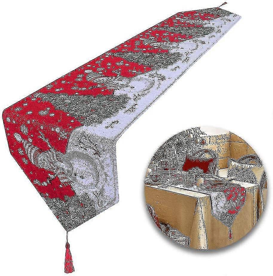 Snowmen Print Motif Christmas Table Runner, Christmas Table Runner