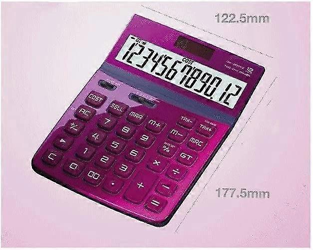 Multifunction Large Screen Calculator 12-bit Digital Hd Display Protection Eye Solar Button Battery Double Insurance Financial Calculator Practical Gi