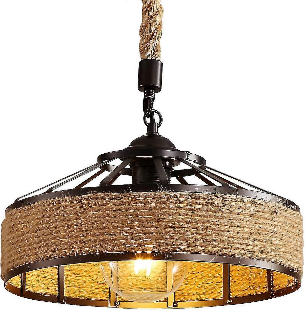 Hemp Rope Chandelier,e27 Light Fixture (30cm) [energy Class E]