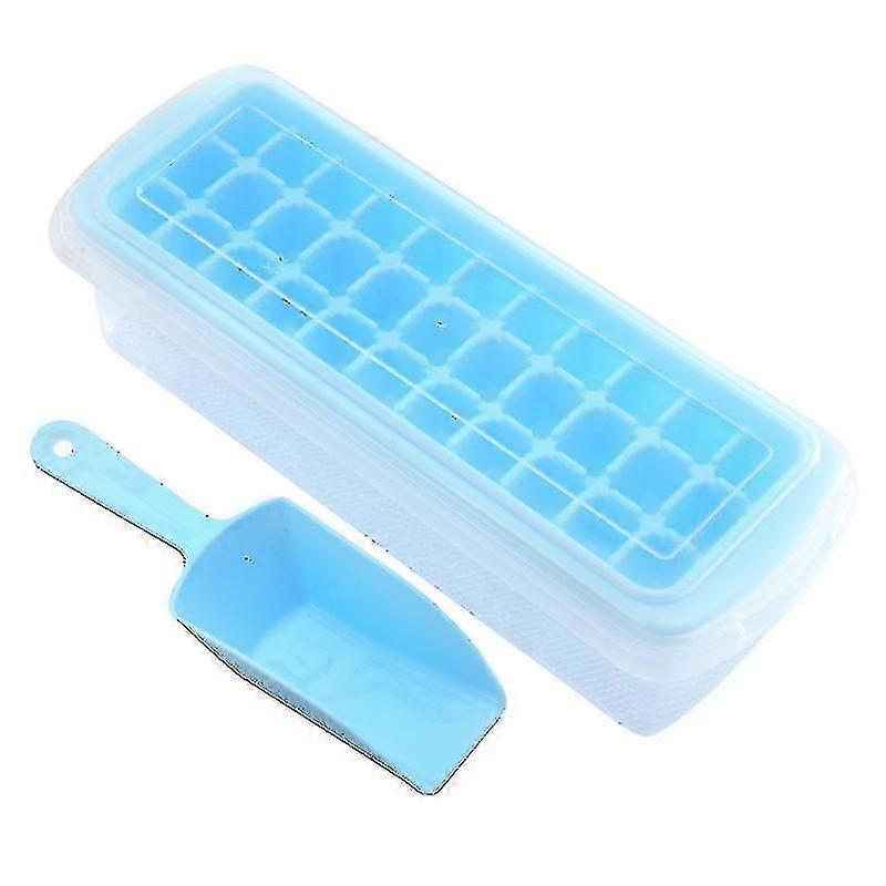Creative Stackable Multifunctional Ice Box, Ice Cube Mold, Ice Maker, Food Grade Silicone Ice Cube Tray, 1 Piece Blue