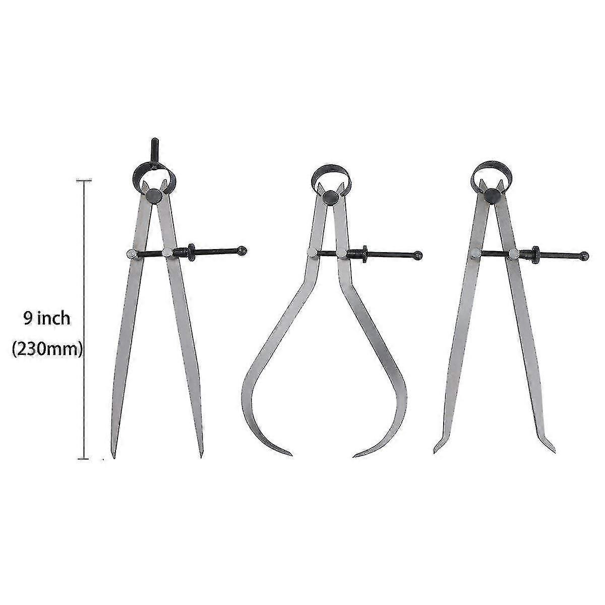 Spring Inside Outside Divider Caliper Set 9.8-inch Machinist